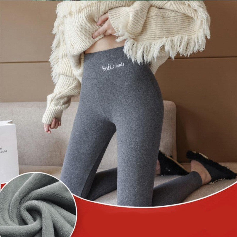 Women's High Waist Plus Velvet Thick Slim Slimming Leggings