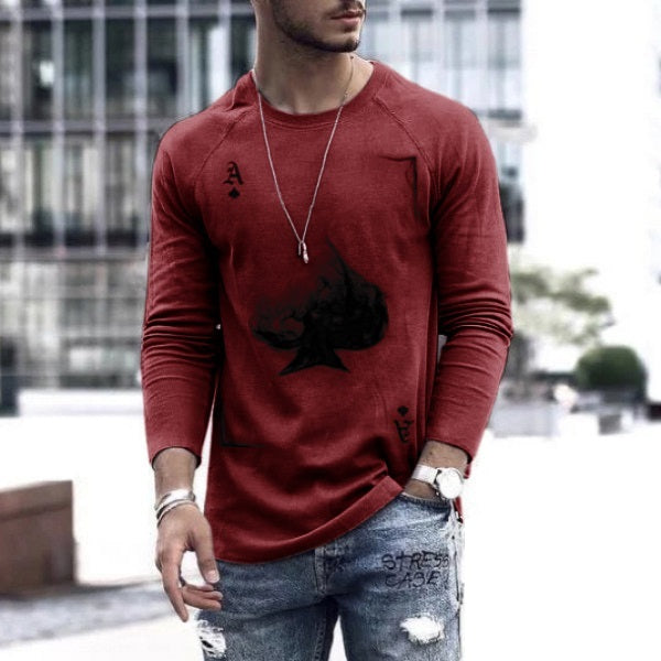 Men's Spring Long-Sleeve Loose Autumn T-Shirts