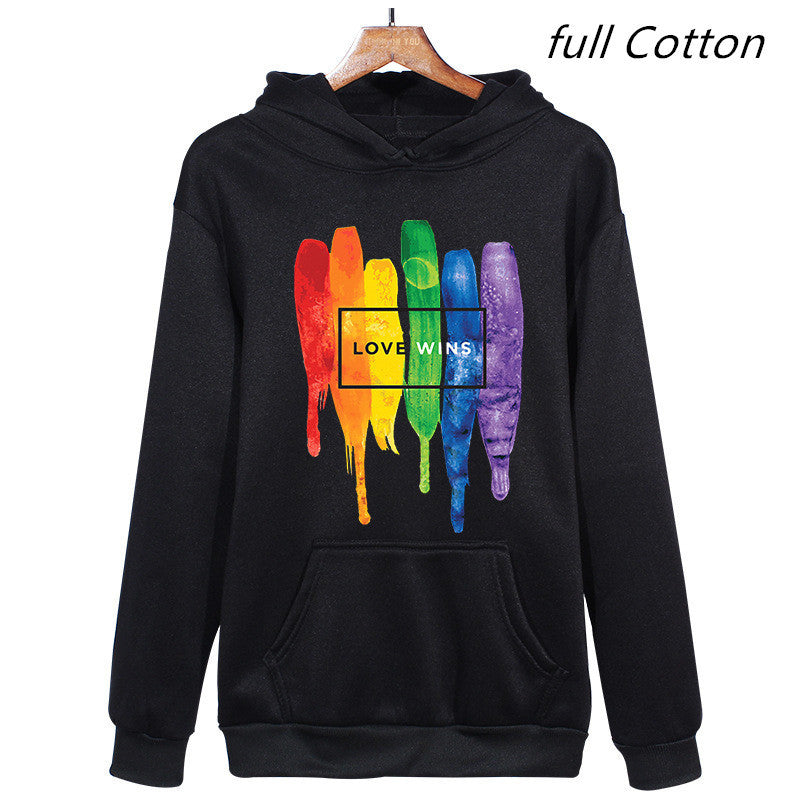 Men's Pride Lgbt Cotton Fleece Hoodies Sweatshirts Man Love Wins Sweatshirts Hoodies Comics Hoodie