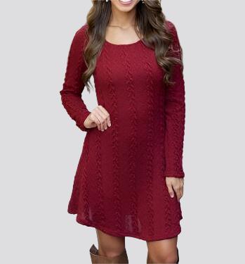 Women Causal  Short Sweater Dress Female Autumn Winter White Long Sleeve Loose knitted Sweaters Dresses