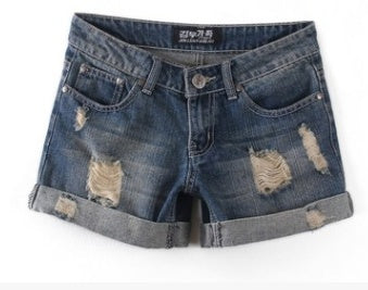 Torn Denim Shorts For Women