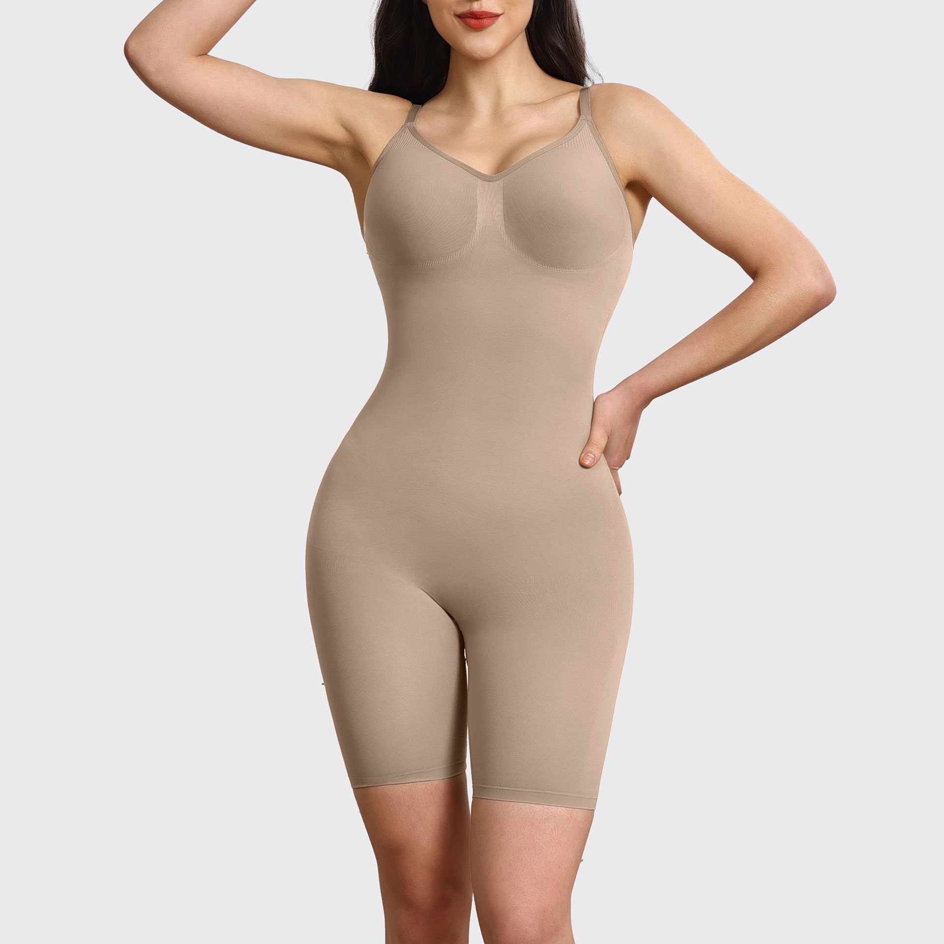 Women's Bodybuilding Shapewear Hip Lifting And Waist-slimming Open-end One-piece Underwear