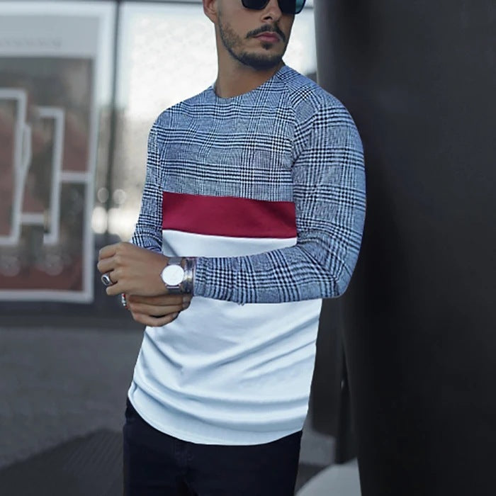 Fashion Long Sleeve Round Neck T-Shirt For Men