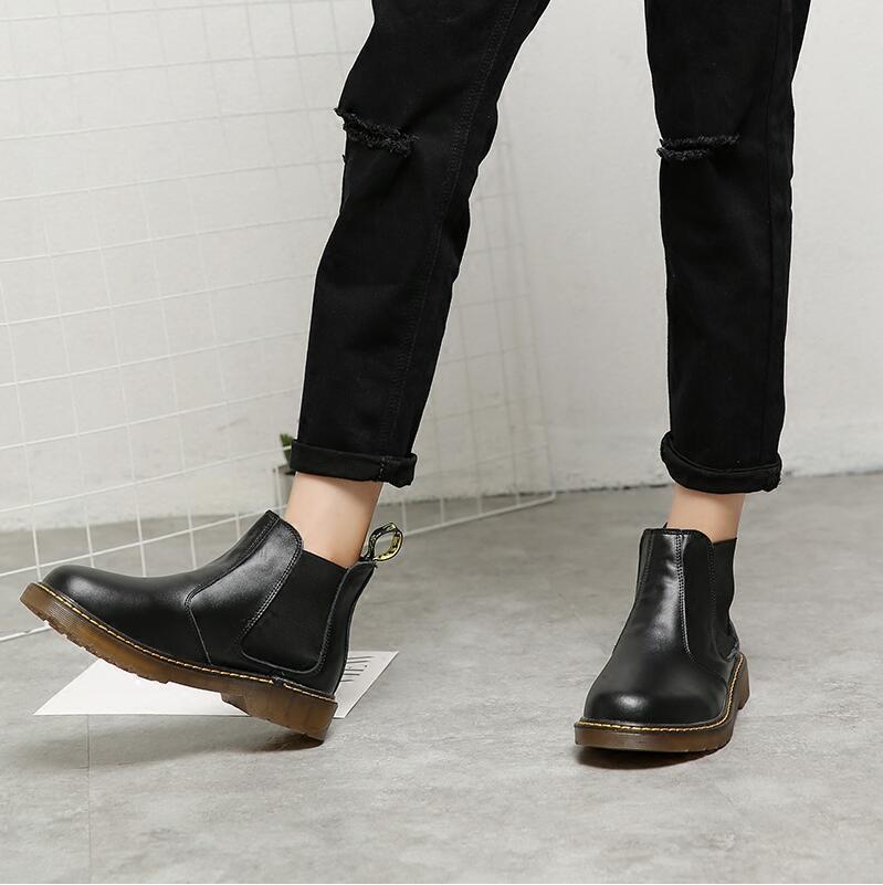 Vintage Leather Short Boots For Men