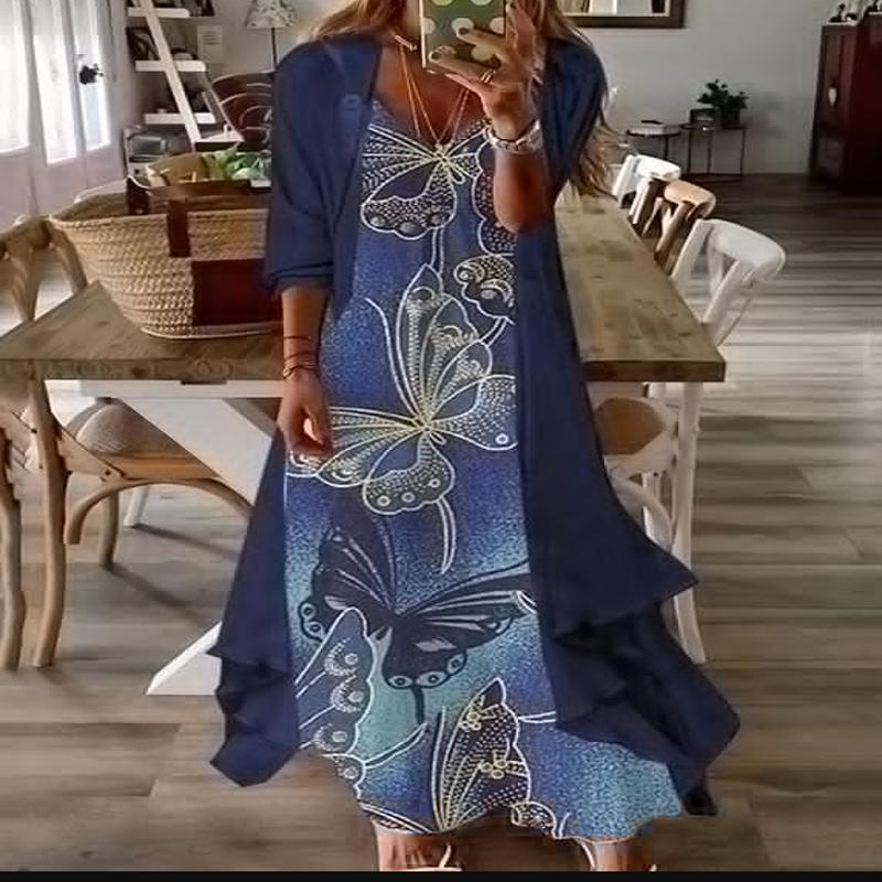 Women's Printed Holiday Sling Maxi Dress India