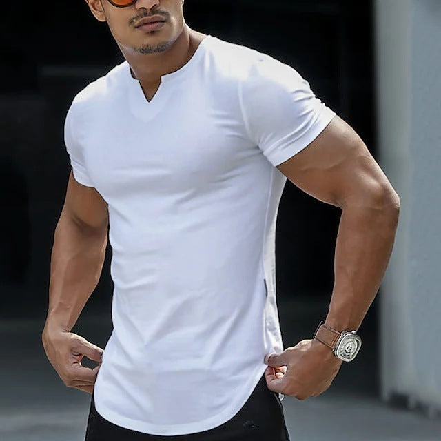 New V-neck Men's Casual T-shirt Top