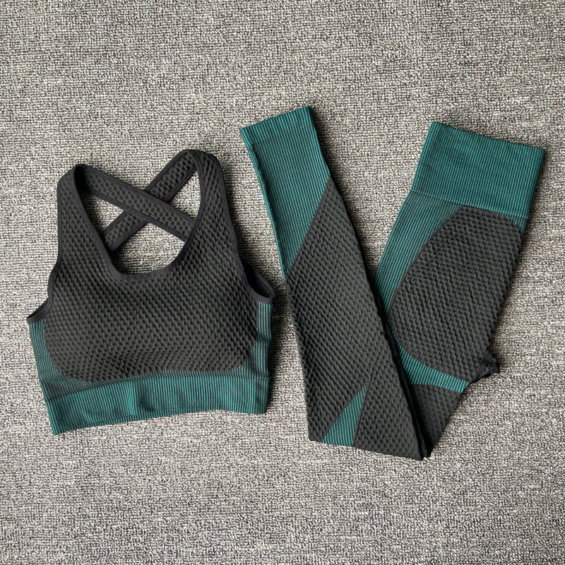 Yoga sets female sport gym suit