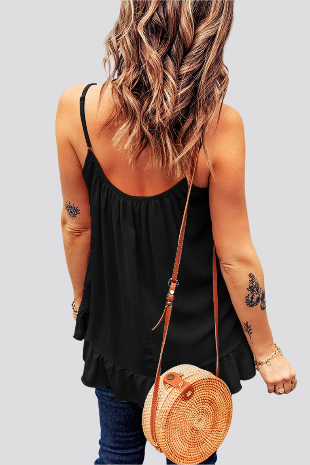 New Women's Ruffled Suspenders Sleeveless Vest Women