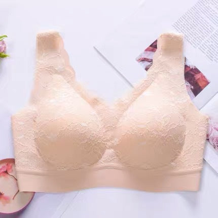 Gathered invisible vest bra beautiful back bra