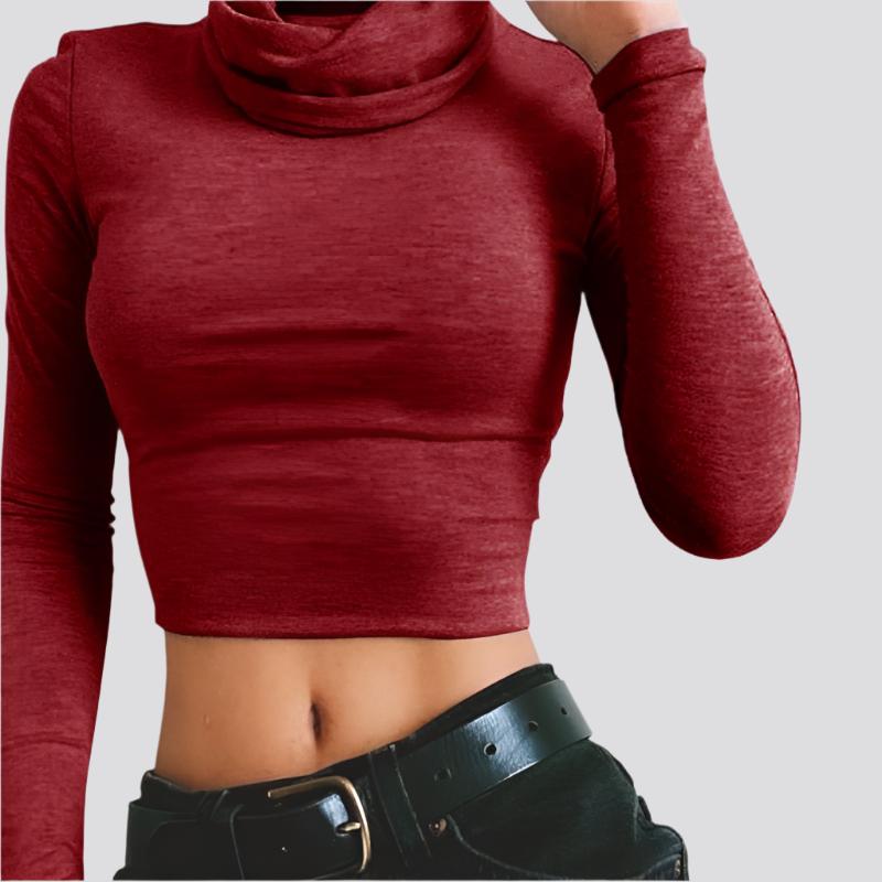 Turtle Neck Crop Top