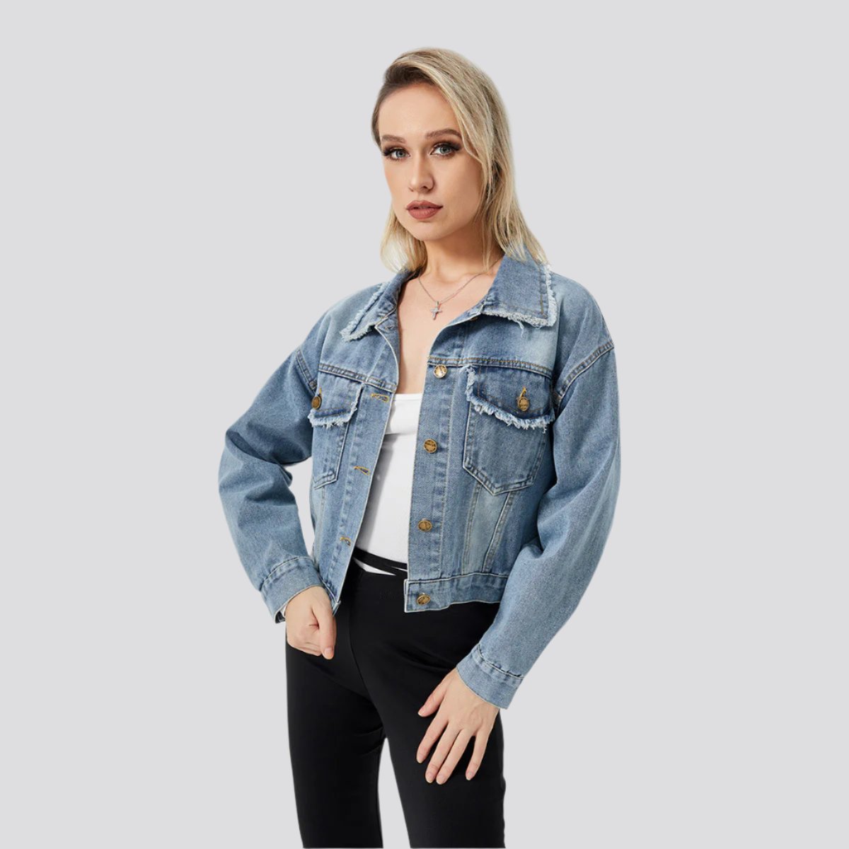 Women's Denim Long Sleeve Jacket Fashion Top