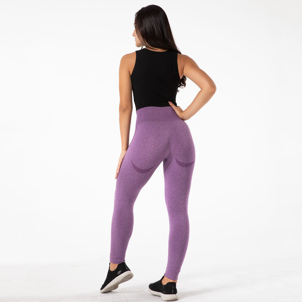 Female Fitness High Waist Seamless Tight Purple Workout Sports Fitness Yoga Pants