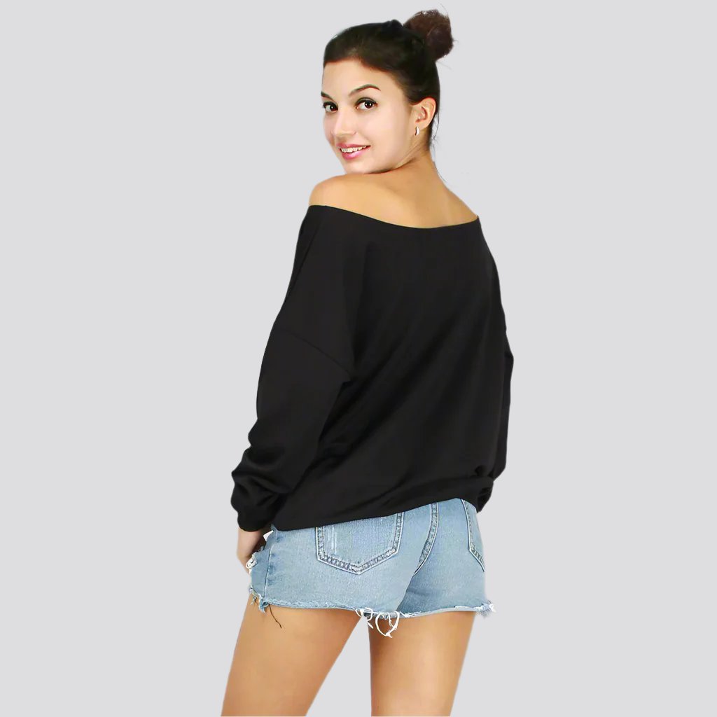 Autumn T-Shirts For Women Slash Neck Tee Shirt