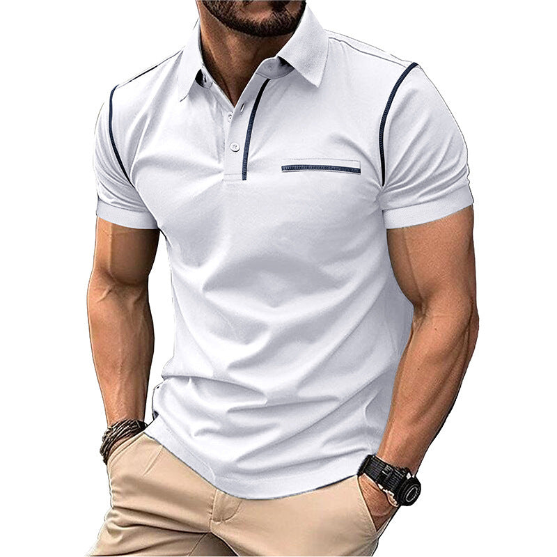 Men's Fashion Casual Pearl Cotton Polo Wear