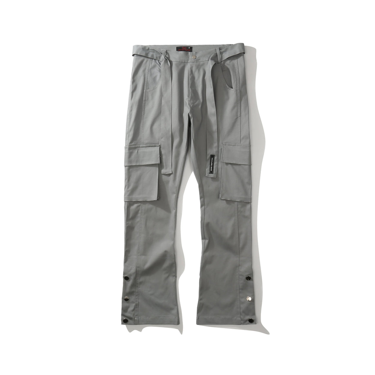 Ribbon-breasted Trousers With Trouser Slits Retro Casual Micro-flared Pants