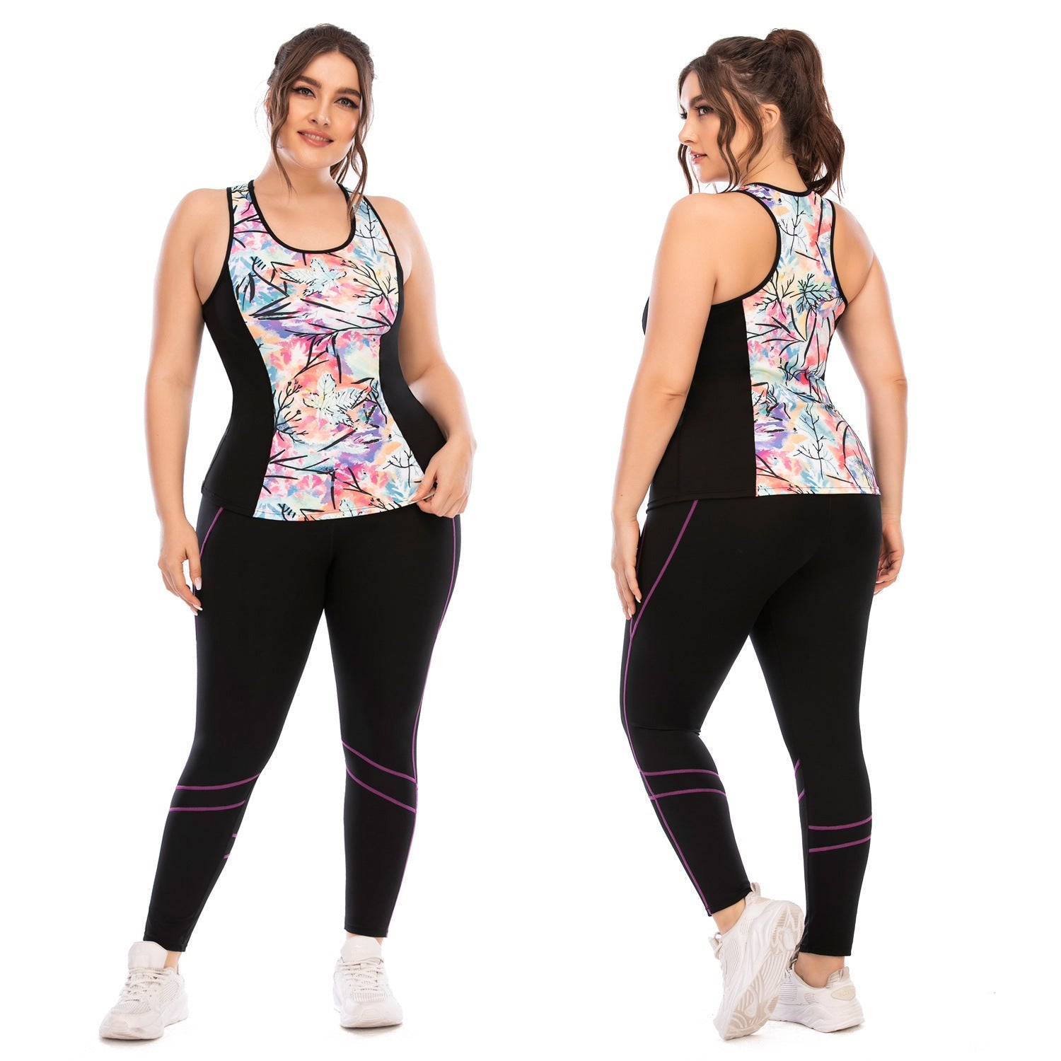 Workout Clothes Suit Plus Size Yoga Clothes Tight-fitting Pants Sports Bra