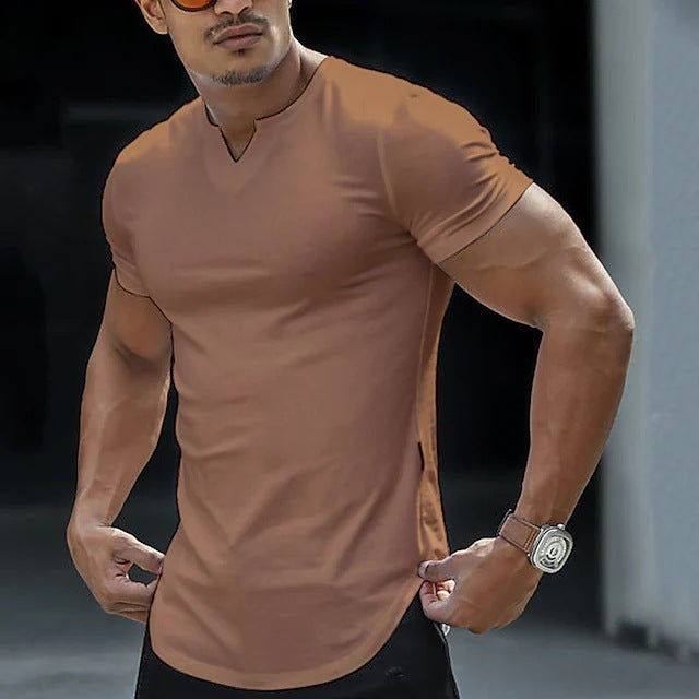 New V-neck Men's Casual T-shirt Top