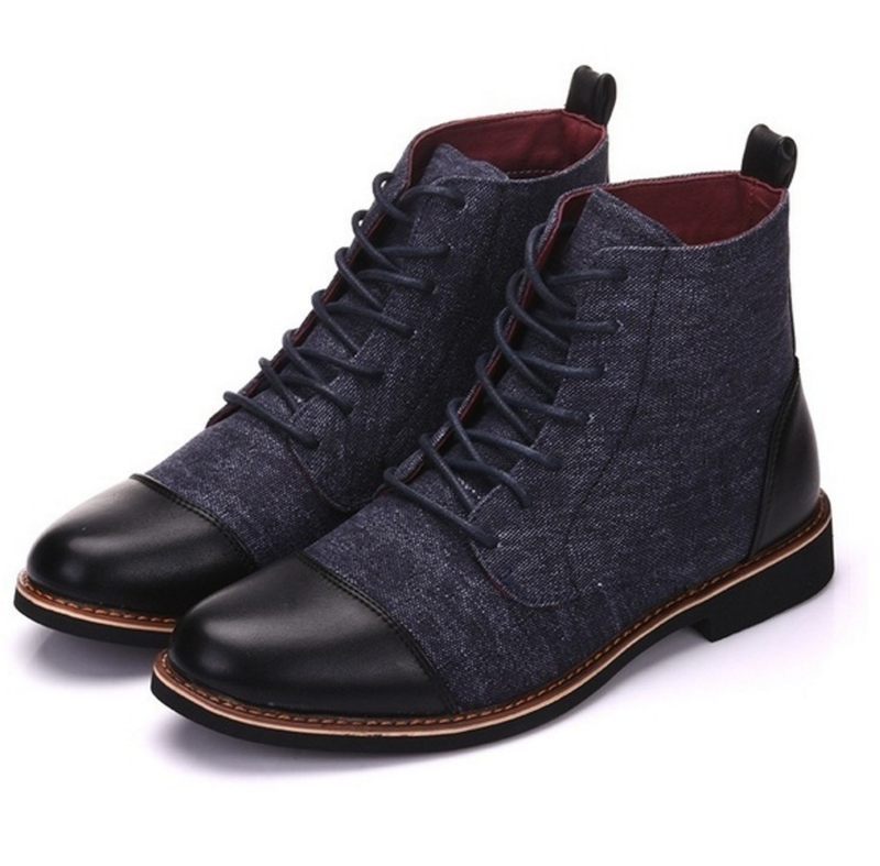 Men Large-sized Leather Boots Male Leather Shoes