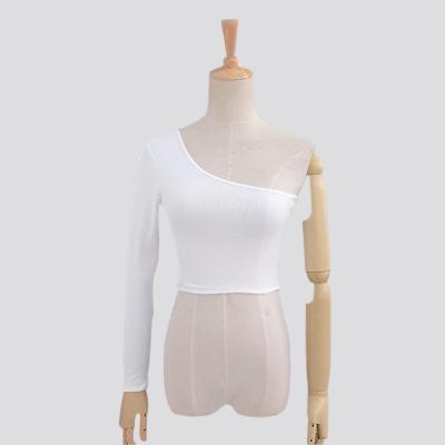 Off Shoulder Sexy Female Knitted Crop Top Women White Black Tops Streetwear Elastic Short T shirt Knitting Cropped Camis Tees