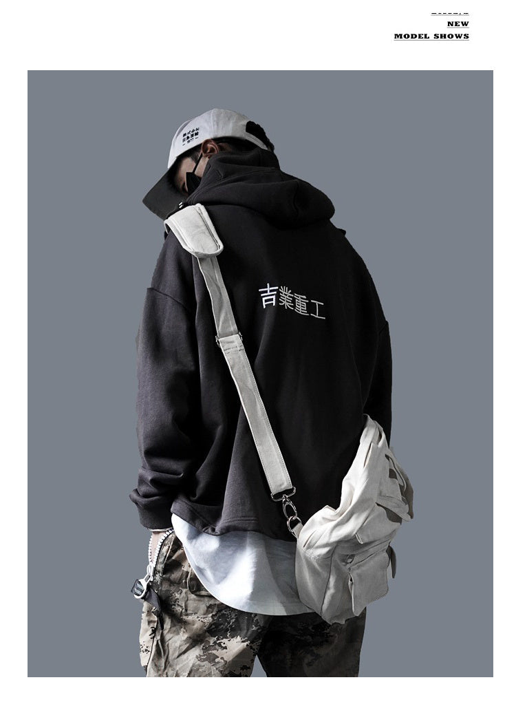 Co., Ltd. Tops Function Tooling Loose Hooded Sweatshirt