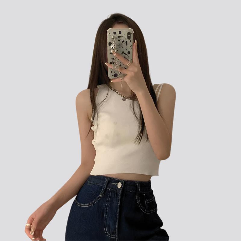 Sexy slanted shoulders crop tops