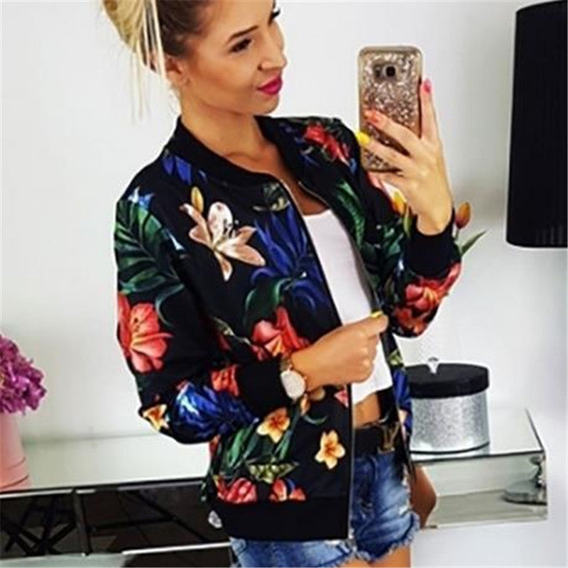 New hot women's color fashion autumn jacket jacket short paragraph