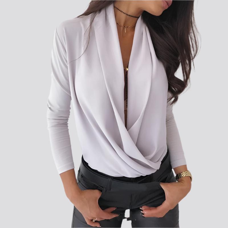 Deep V-neck shirt