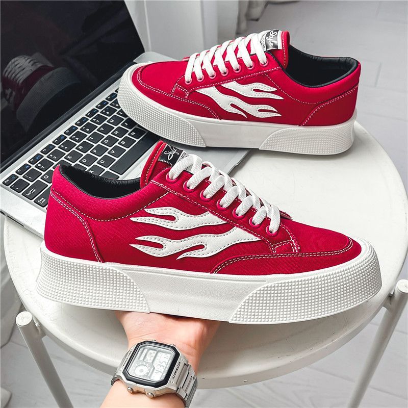 Men's All-match Low Top Canvas Shoes Platform Sneakers