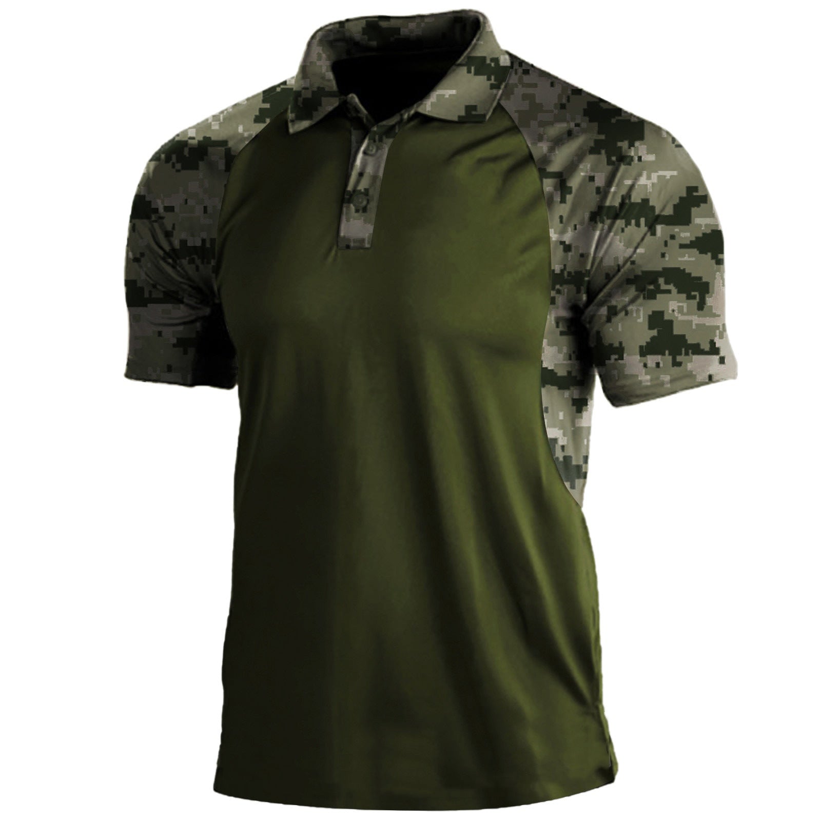 Polo Shirt Lapel Zipper Short-sleeved T-shirt Men