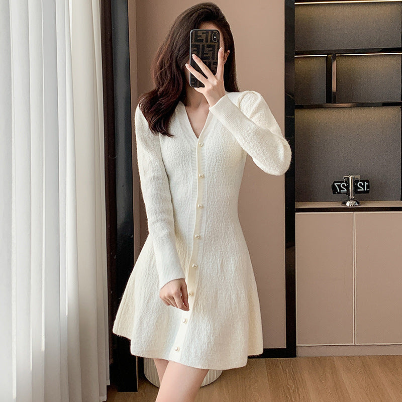 Casual New Year Christmas Shirt Waist-tight Temperament Dress