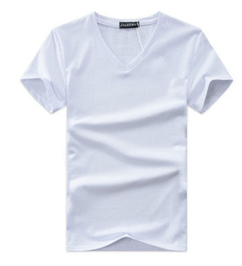 Men V Neck Cotton Short Sleeve T-Shirts