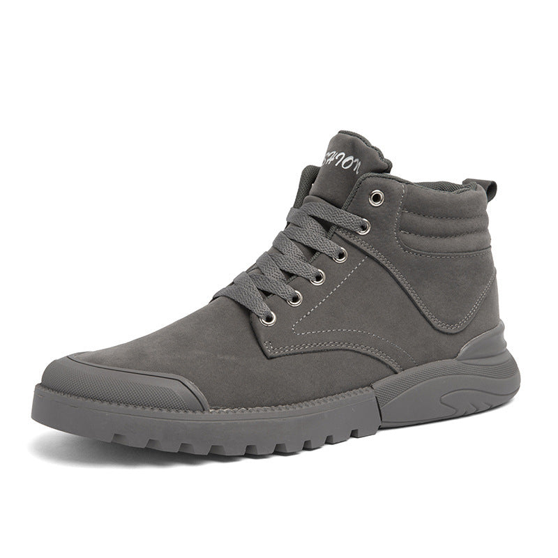 Ankle Boots Men Winter Warm Plush Shoes