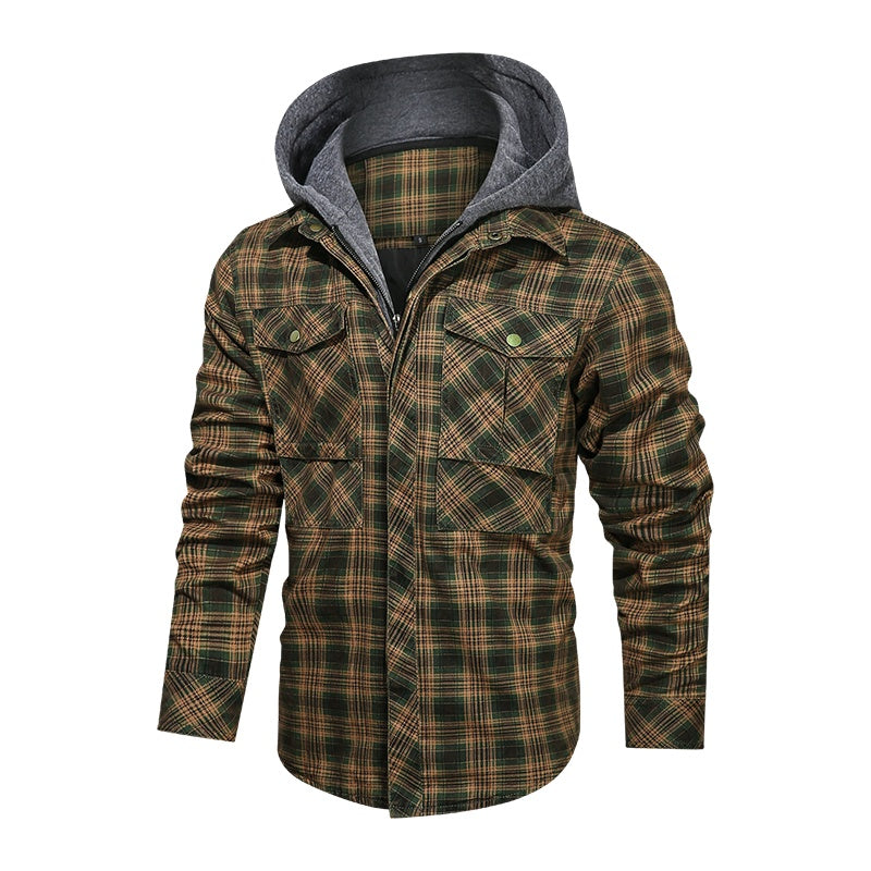 Men Warm Jacket Fleece Thick Autumn Winter Detachable Hoodies Jackets Men Slim Fit Men Clothing