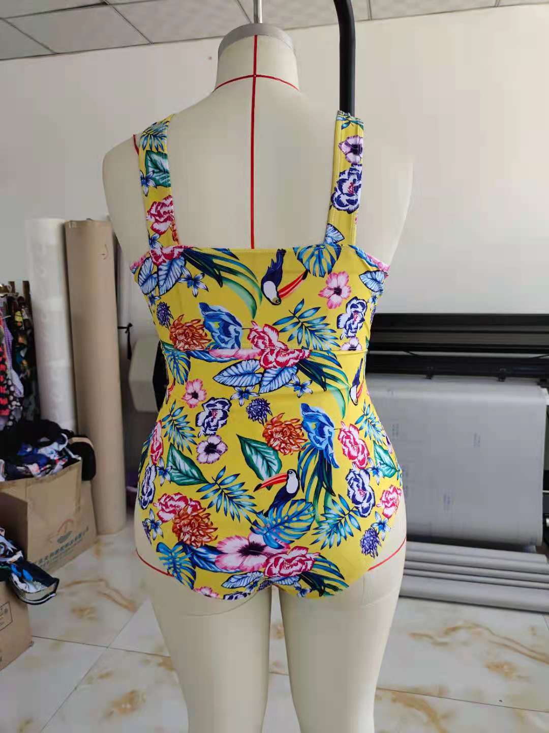 Ethnic Print Plus Size Swimsuit Bikini