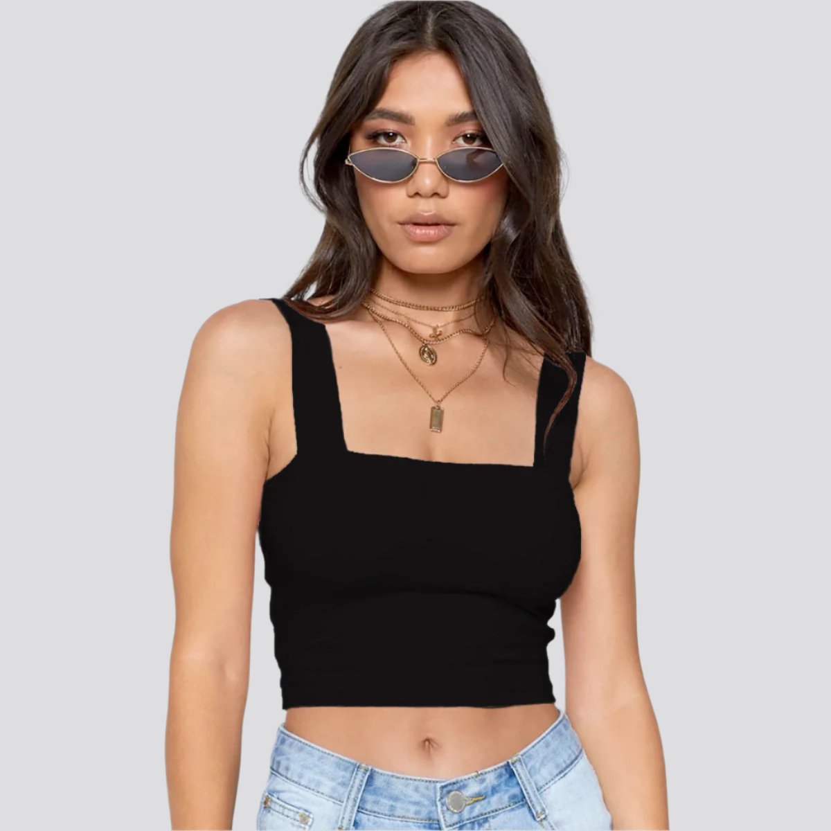 Summer New Fashion Women Crop Top Sexy Sleeveless Tank Tops T-shirt