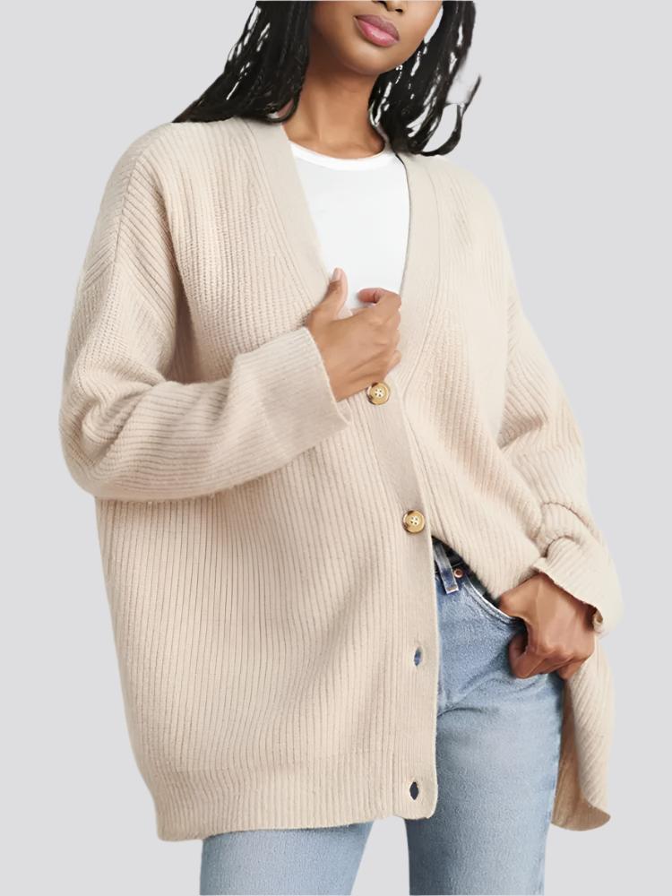 Popular Solid Color Cardigan Sweater Coat For Women