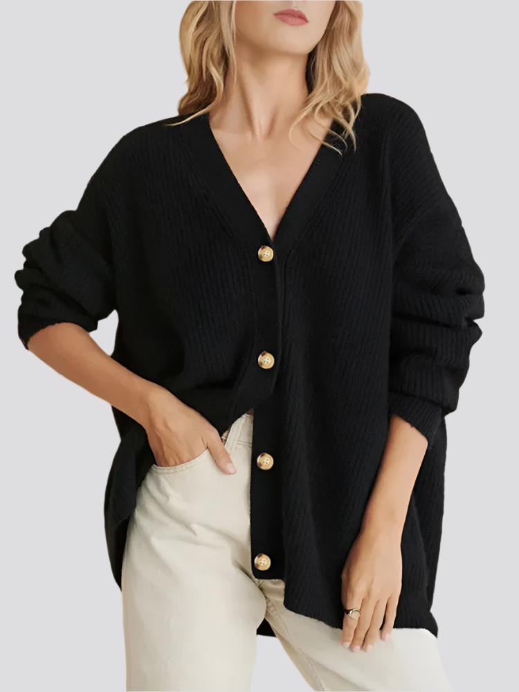 Popular Solid Color Cardigan Sweater Coat For Women