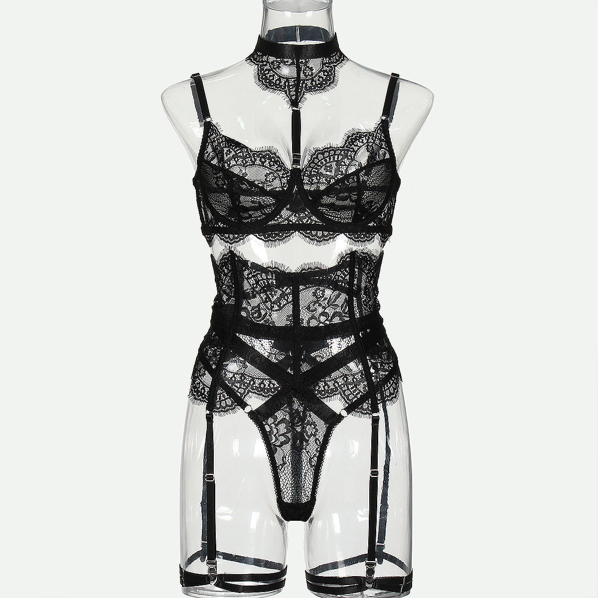 Lace Joint Hollow Out Shapewear Four-piece Set Or Five-piece Set