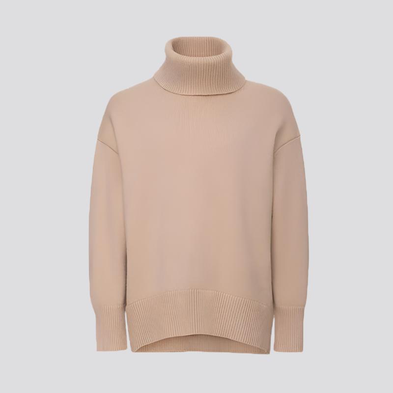 Women's Fashionable All-match Solid Color Turtleneck Sweater