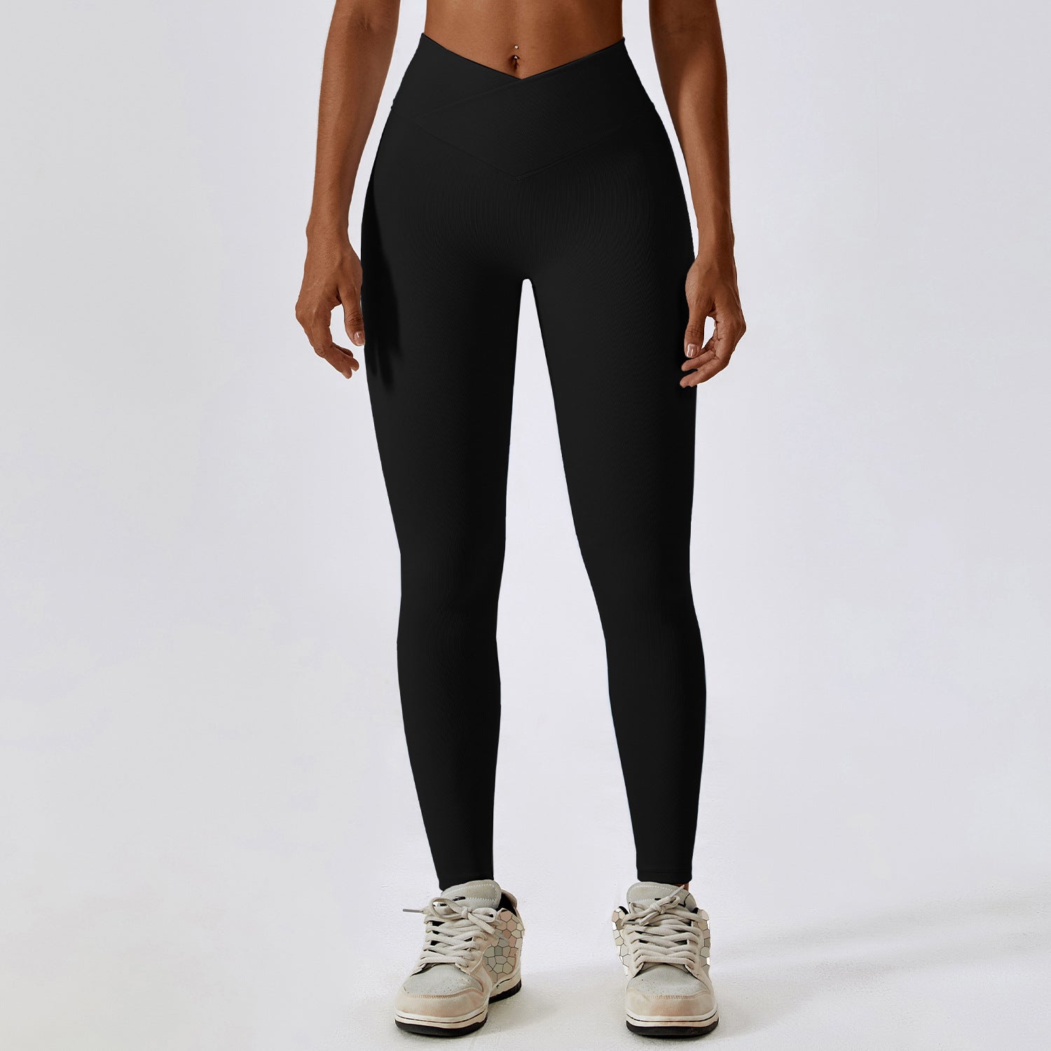 Cross High Waist Tight Thread Hip Raise Yoga Pants