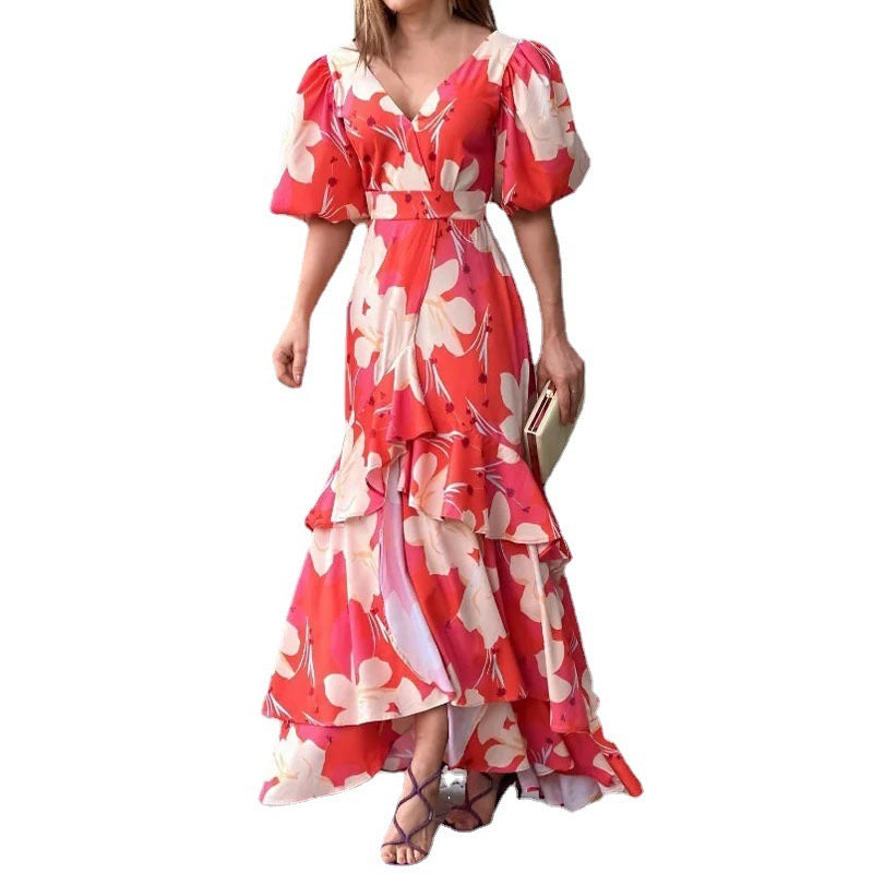 Women's Fashion Casual Printed Dress