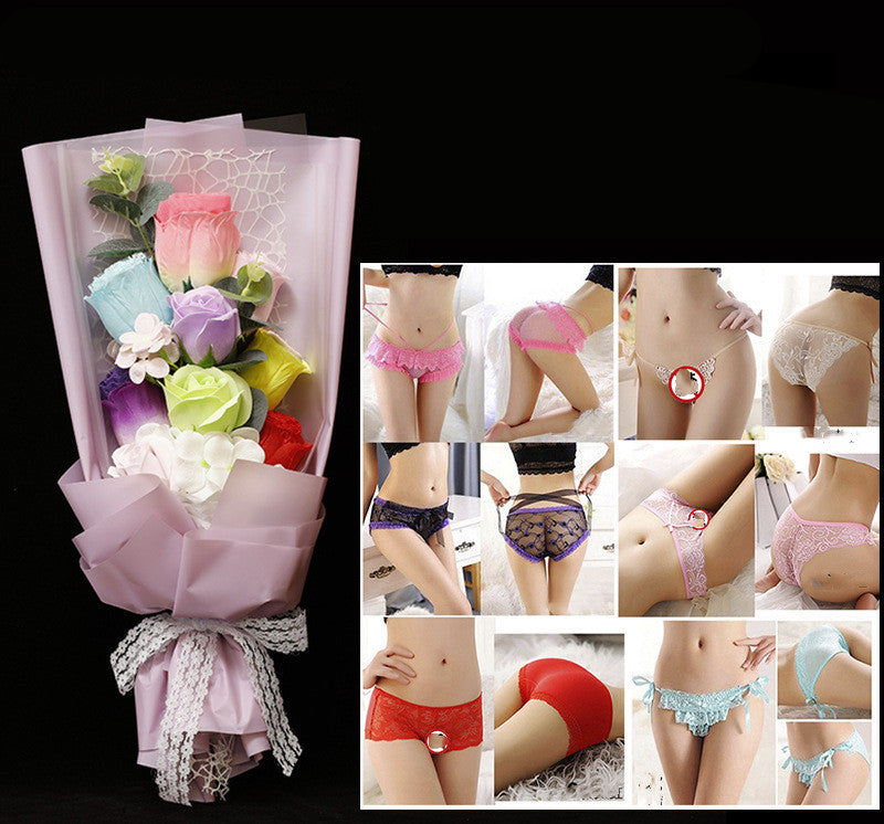 Practical Birthday Gift Rose Panties Bouquet