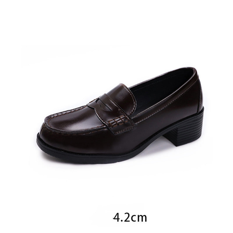 Leather Shoes Low-heel College Style Japanese Uniform Shoes Loafers