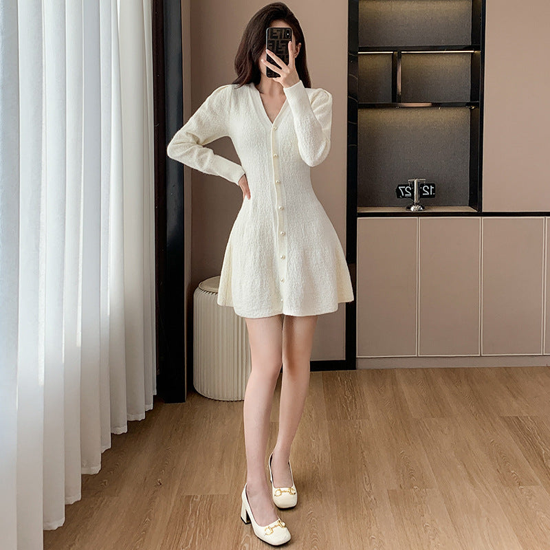 Casual New Year Christmas Shirt Waist-tight Temperament Dress