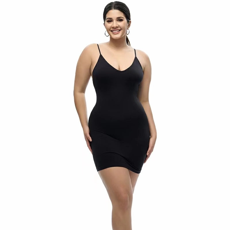 Square Neckline Shapewear Short Skirt