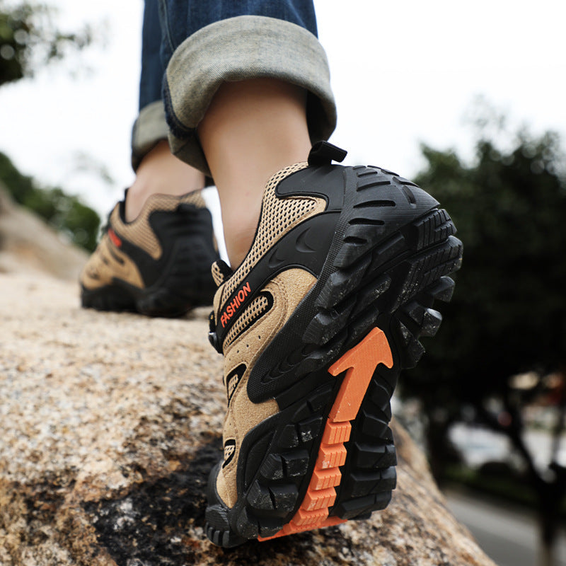 Outdoor Hiking Boots Men Summer Breathable Trekking Shoes Male Anti-Skid Walking Sneakers For Climbing Mountaineering Camping