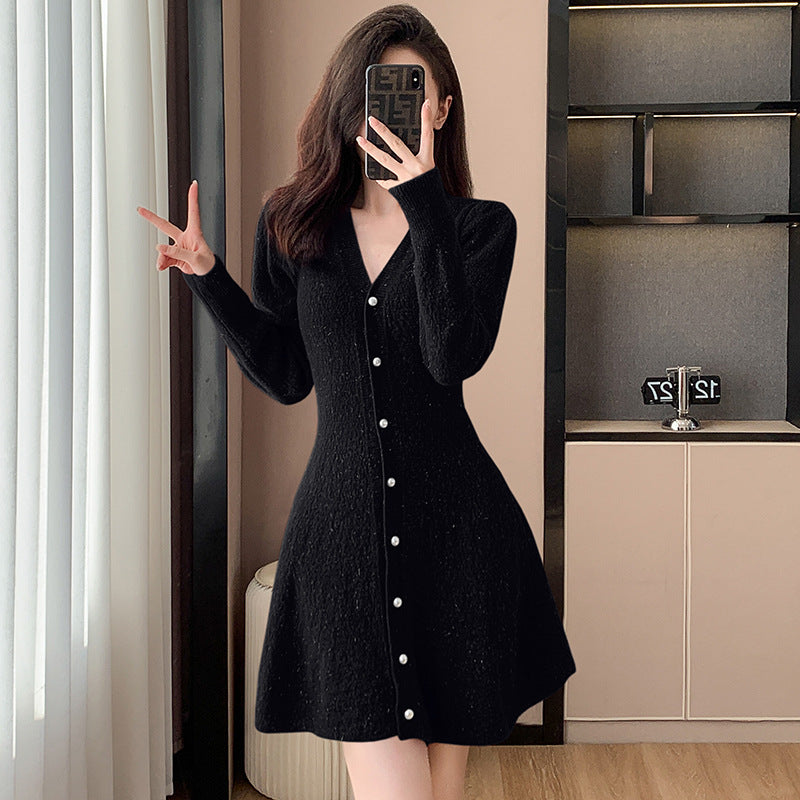 Casual New Year Christmas Shirt Waist-tight Temperament Dress