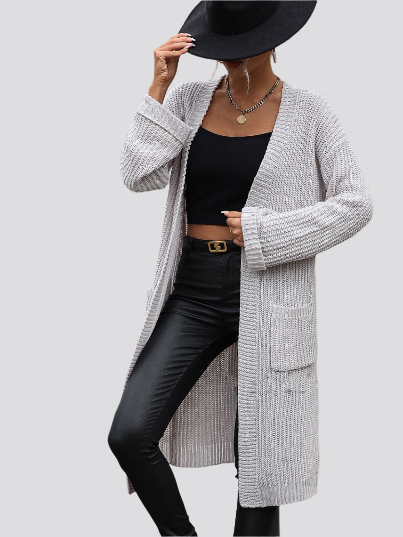 New Women's Solid Color Knitwear Women's Coat Sweater