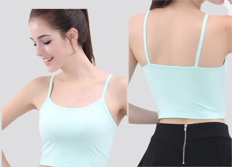 Ladies Short Vest Small Sling Wear Sleeveless Cotton Crop Health