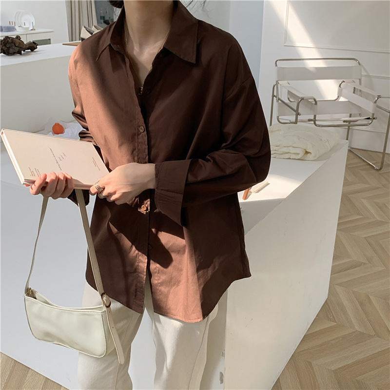 Women's Loose Casual Shirts Long-sleeved Temperament